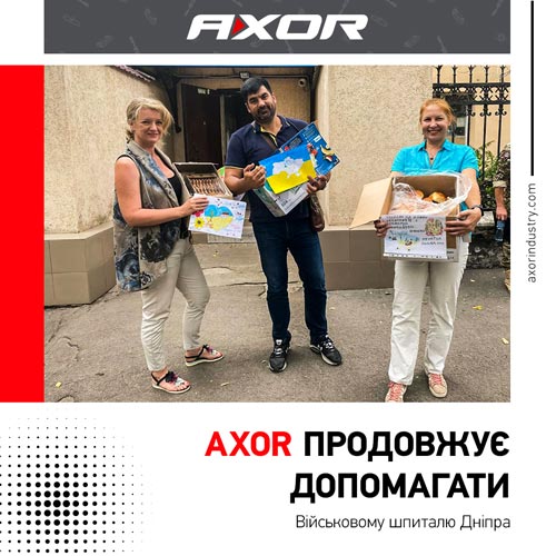 AXOR продовжує допомагати Військовому шпиталю Дніпра 